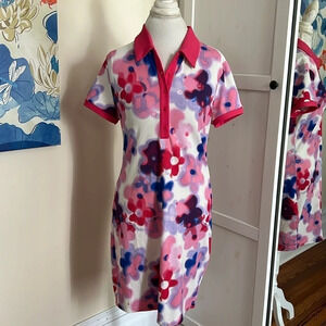 Juicy by Juicy Couture Polo Style Shirtdress in a Floral Pattern - Size L